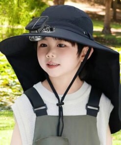 Adjustable Kids Solar Fan Hat