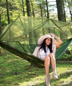 Portable Two Person Outdoor Traveler Camping Hammock Tent With Canopy